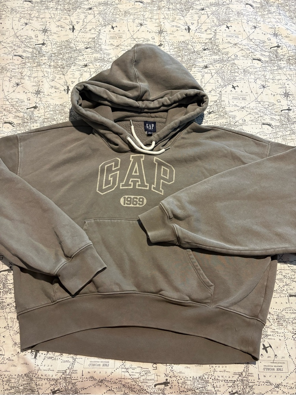 GAP 1969 Olive Green Pullover Hoodie